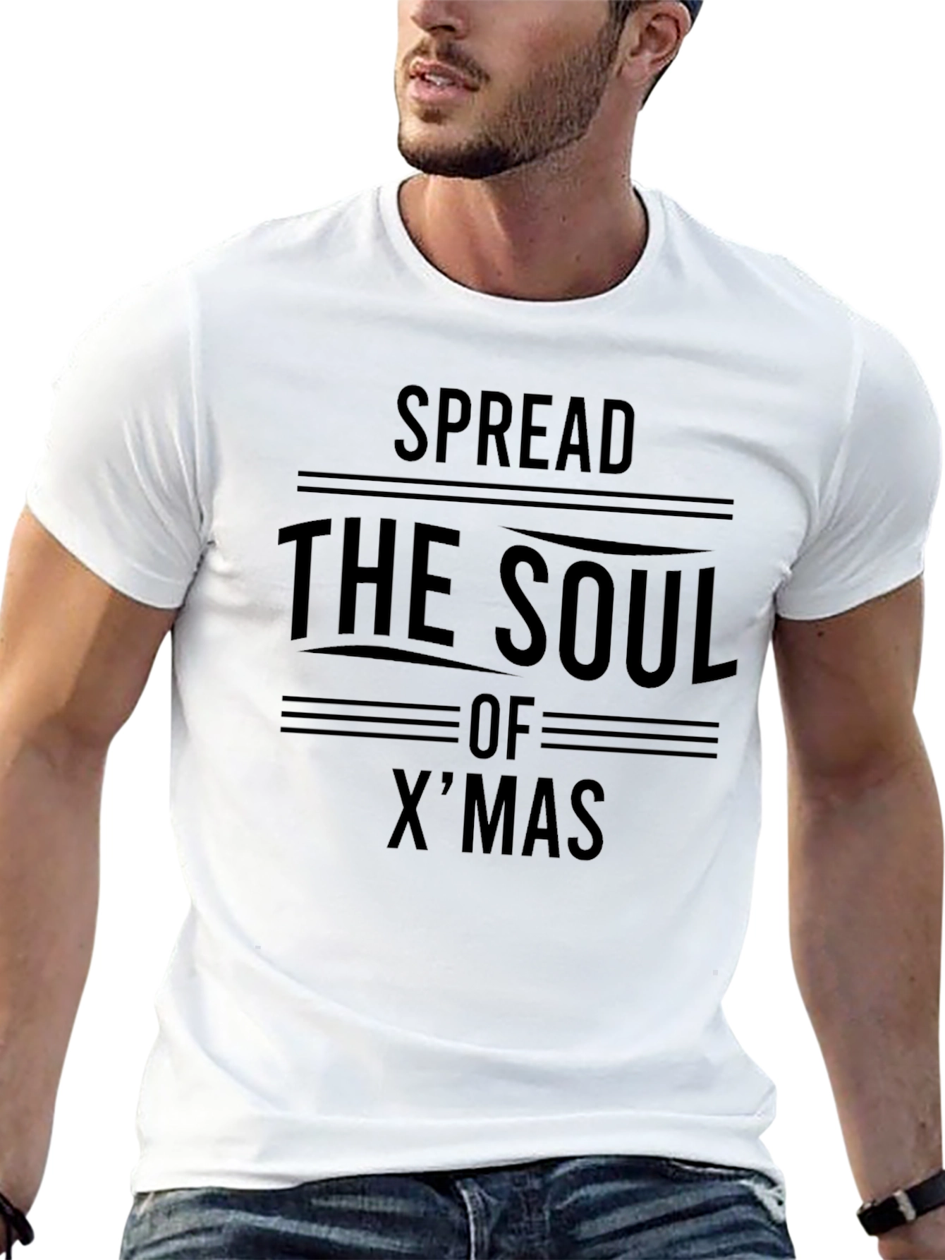 Spread the Soul of Xmas Black Graphic Tee