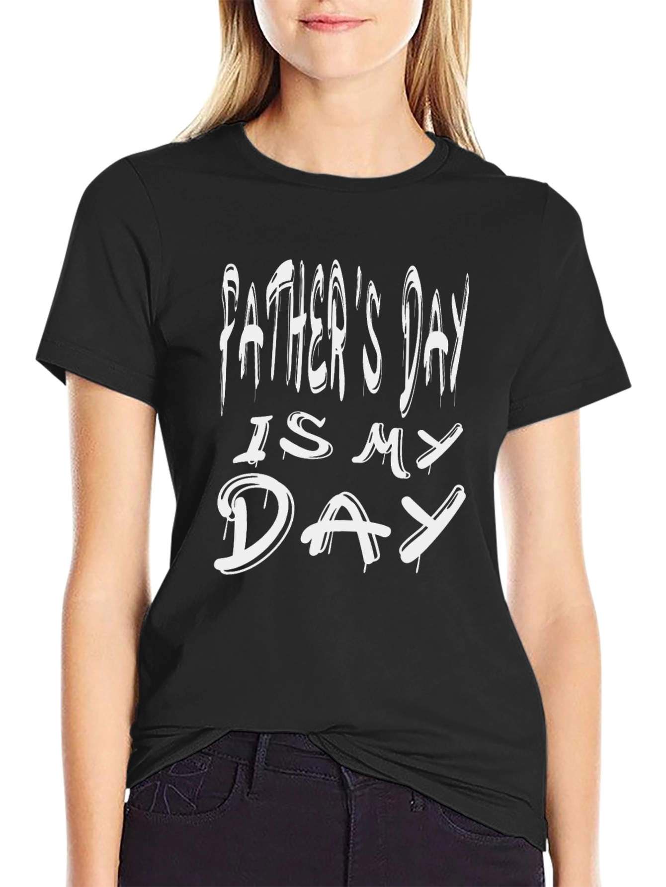 Fathers Day Is My Day Black Graphic Tee