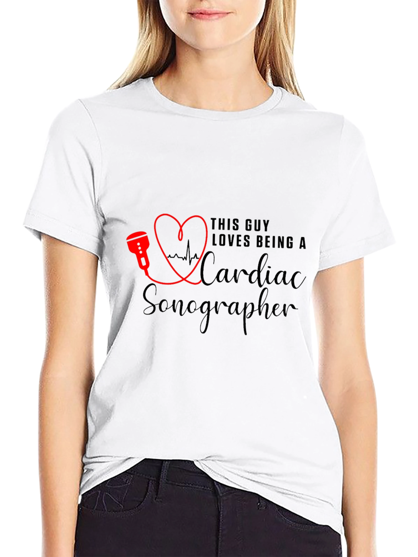 Cardiac Sonographer T-Shirt - Love Being A Sonographer