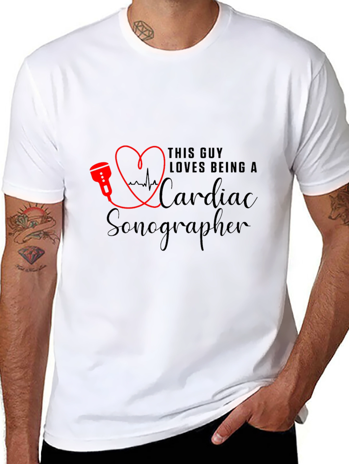 Cardiac Sonographer T-Shirt - Love Being A Sonographer