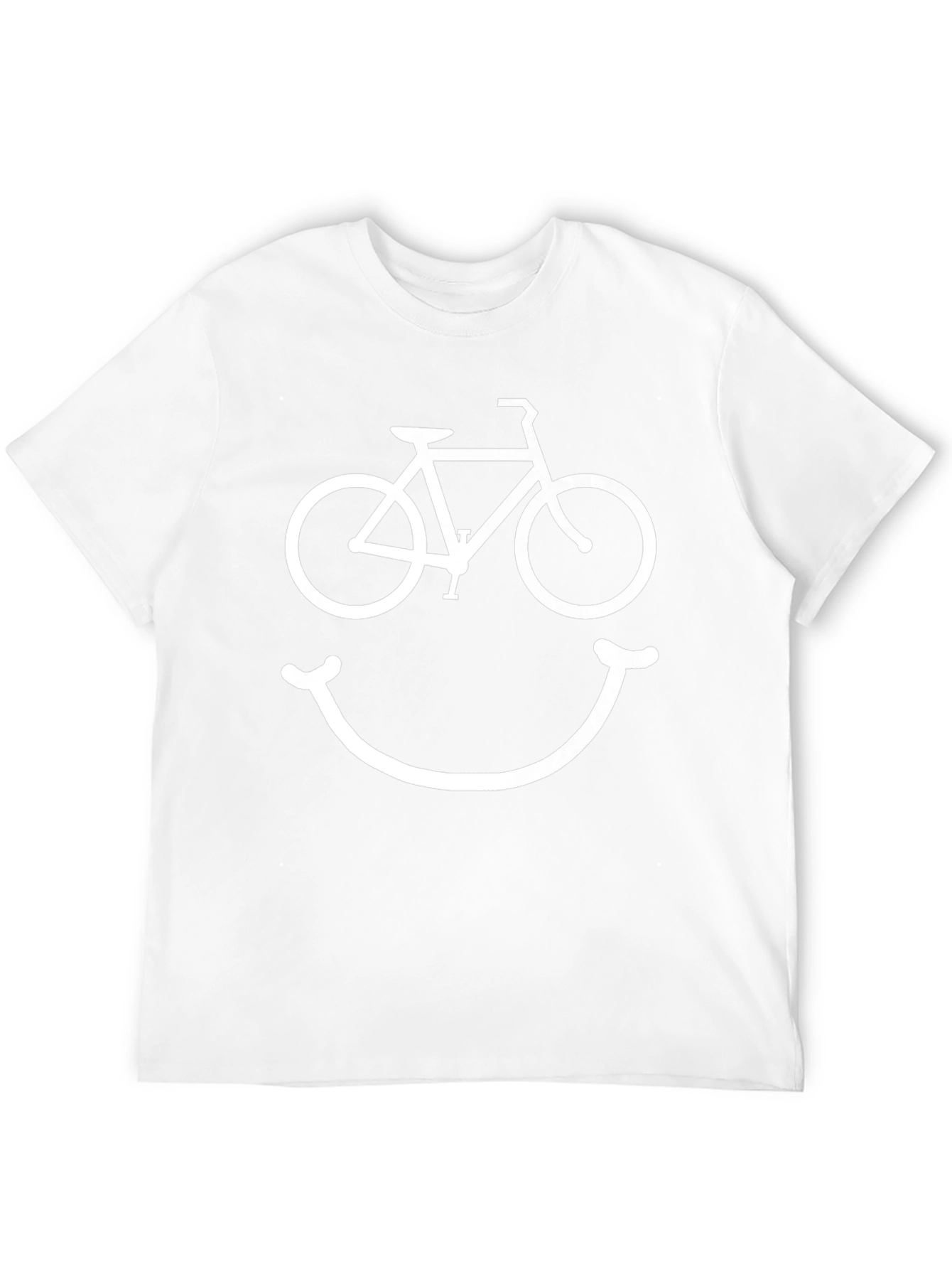 Bike Smile Graphic Tee - Black Cotton T-Shirt