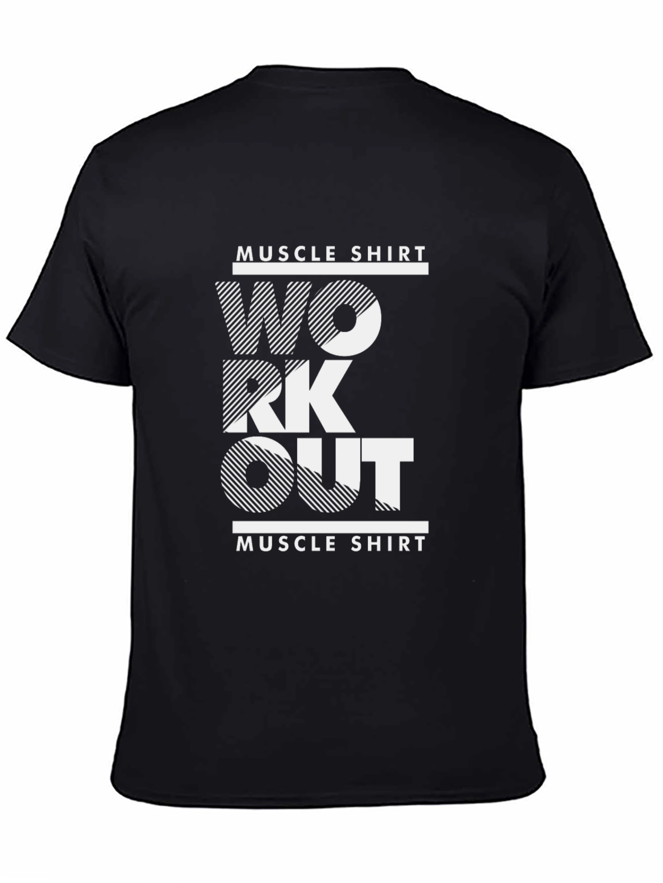 Workout Muscle Shirt - Black Gym Tee