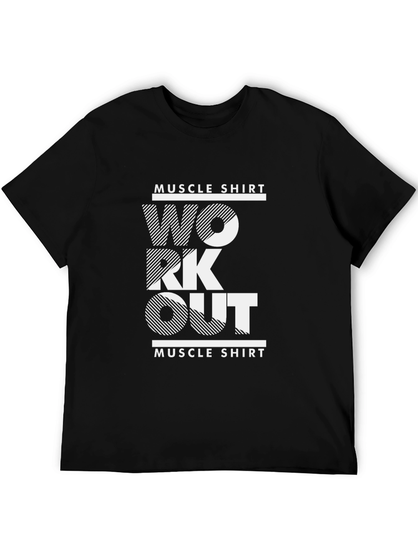 Workout Muscle Shirt - Black Gym Tee