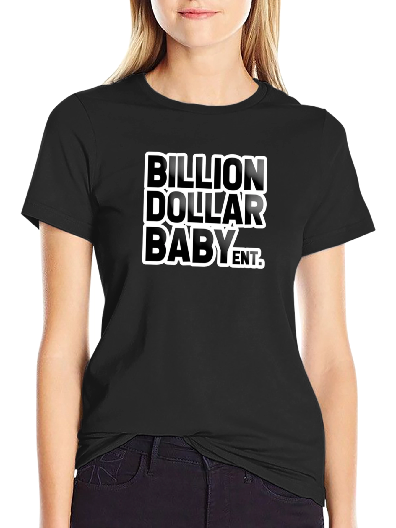 Billion Dollar Baby Graphic Tee - Black Cotton Blend