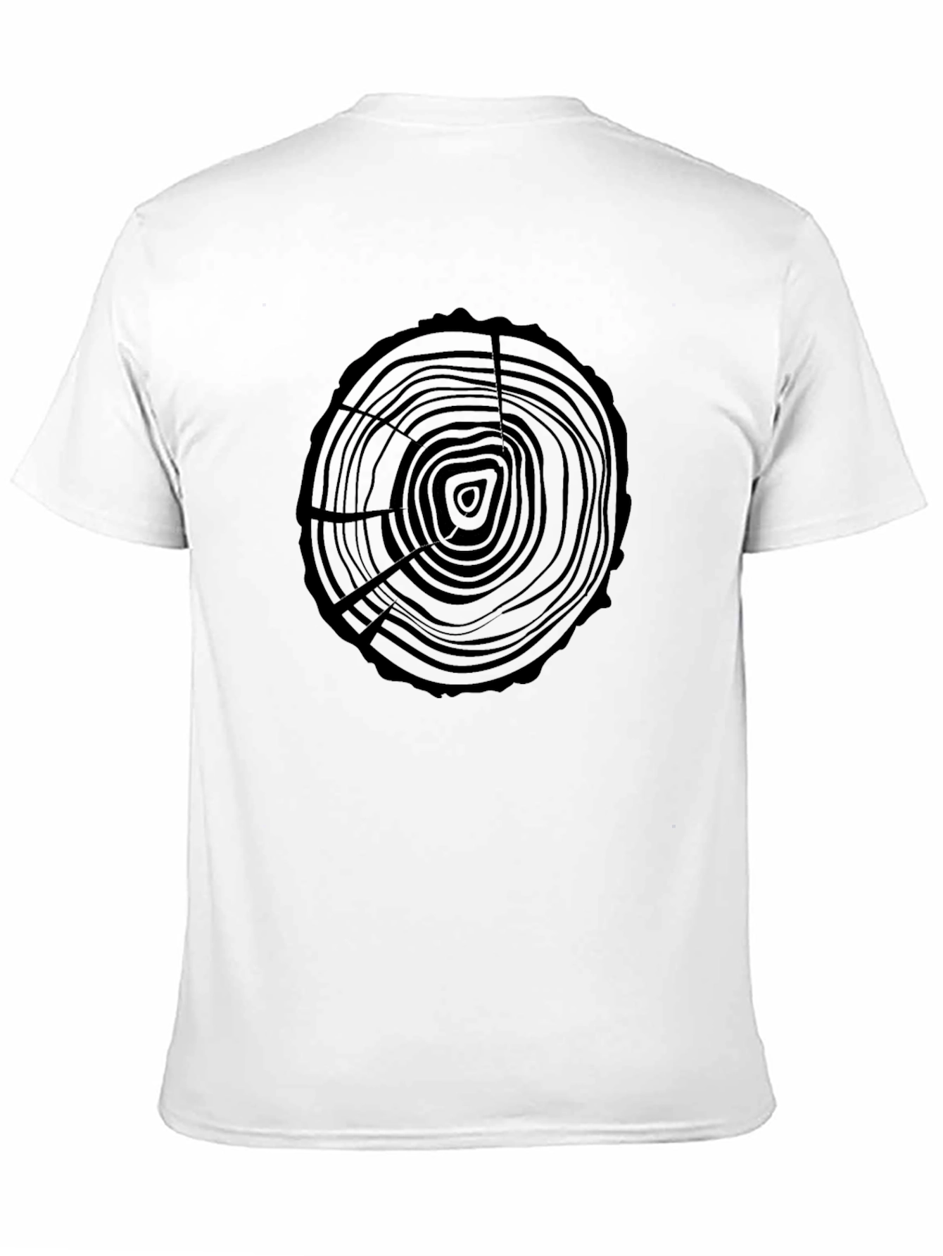 Black Tree Ring Graphic Tee - Nature Lovers Shirt