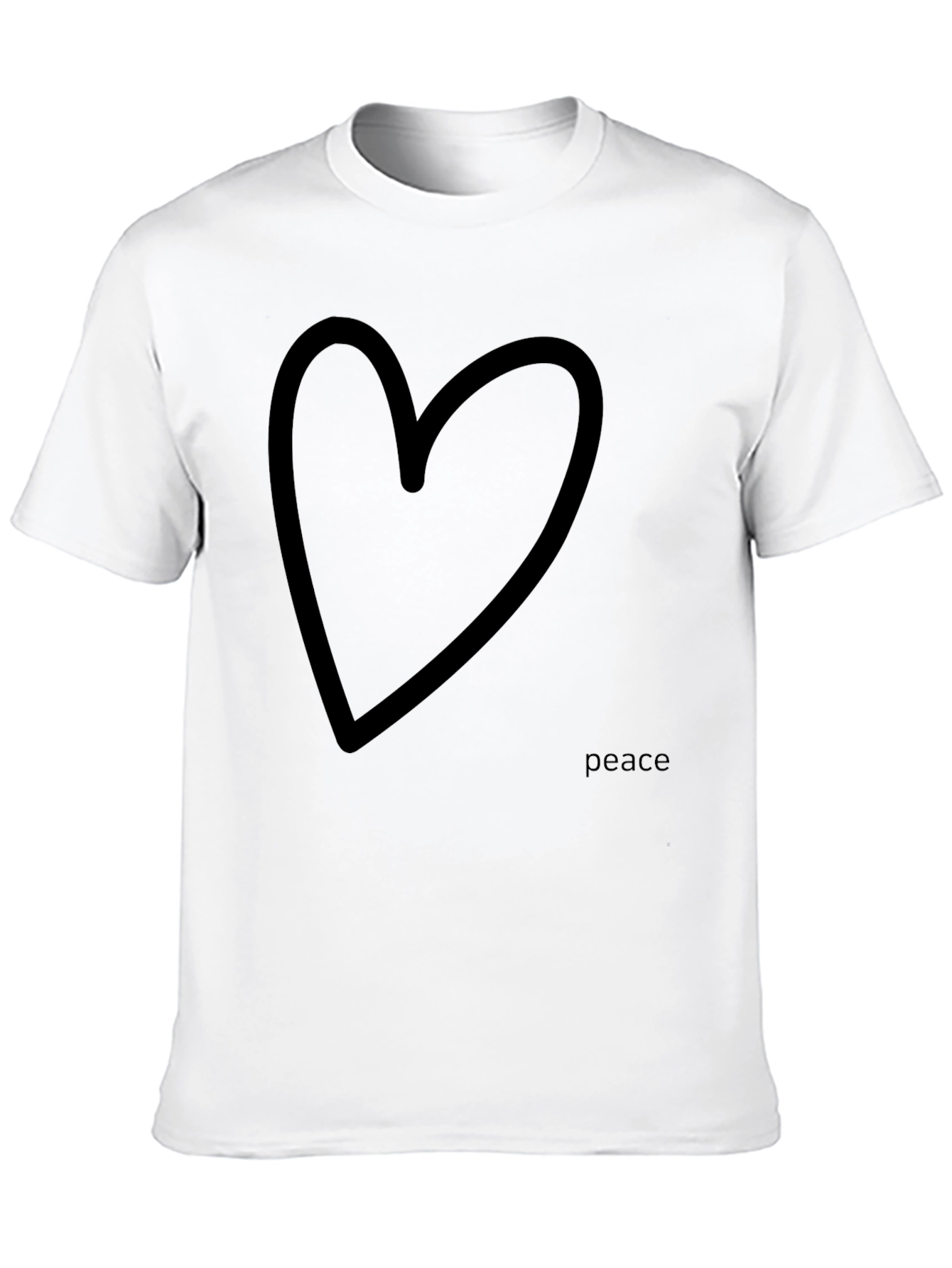 Peace Heart Graphic Tee - Casual Comfort