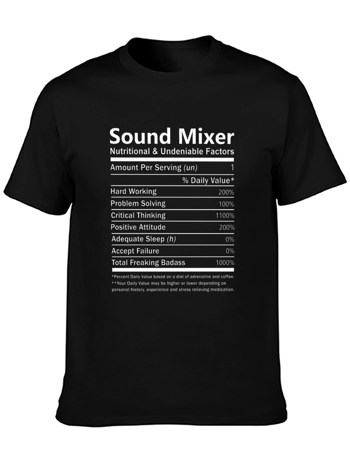 Sound Mixer Nutritional T-Shirt