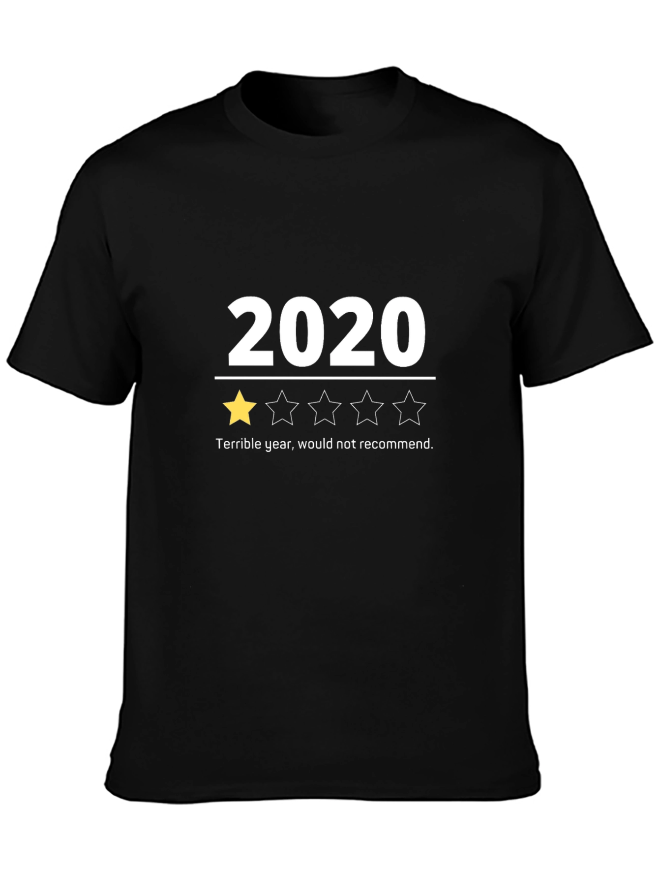 2020 One Star Review Graphic Tee - Black T-Shirt