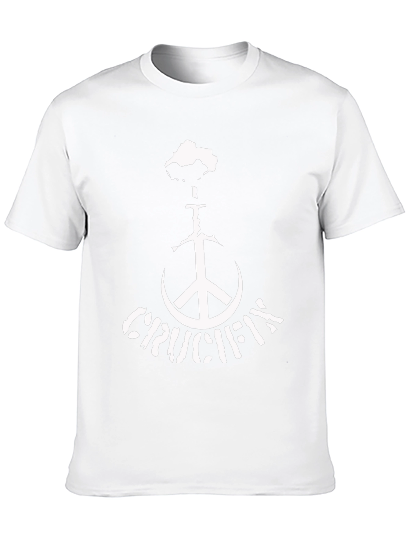 Crucifix Peace Sign Black T-Shirt