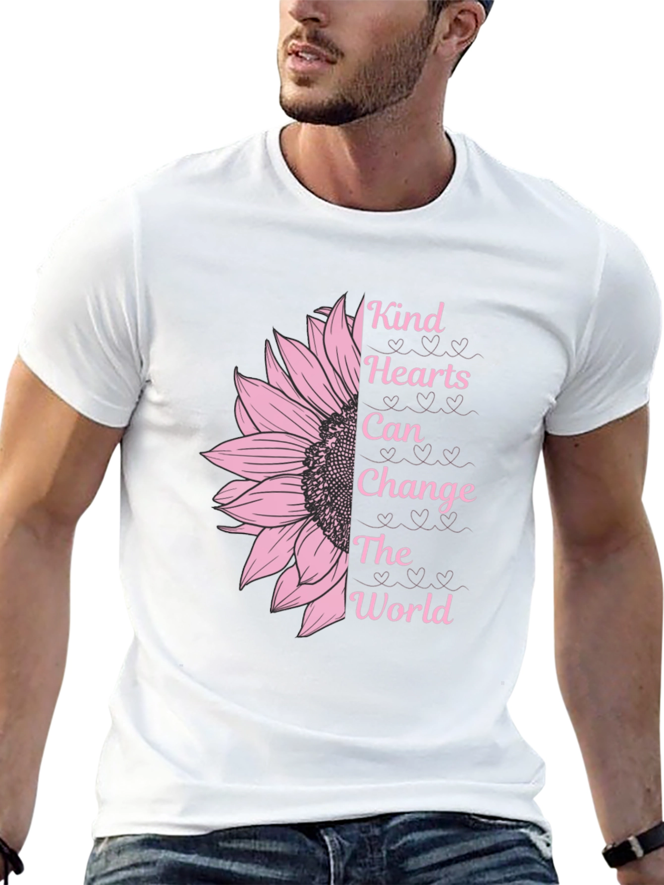Kind Hearts Sunflower Graphic T-Shirt