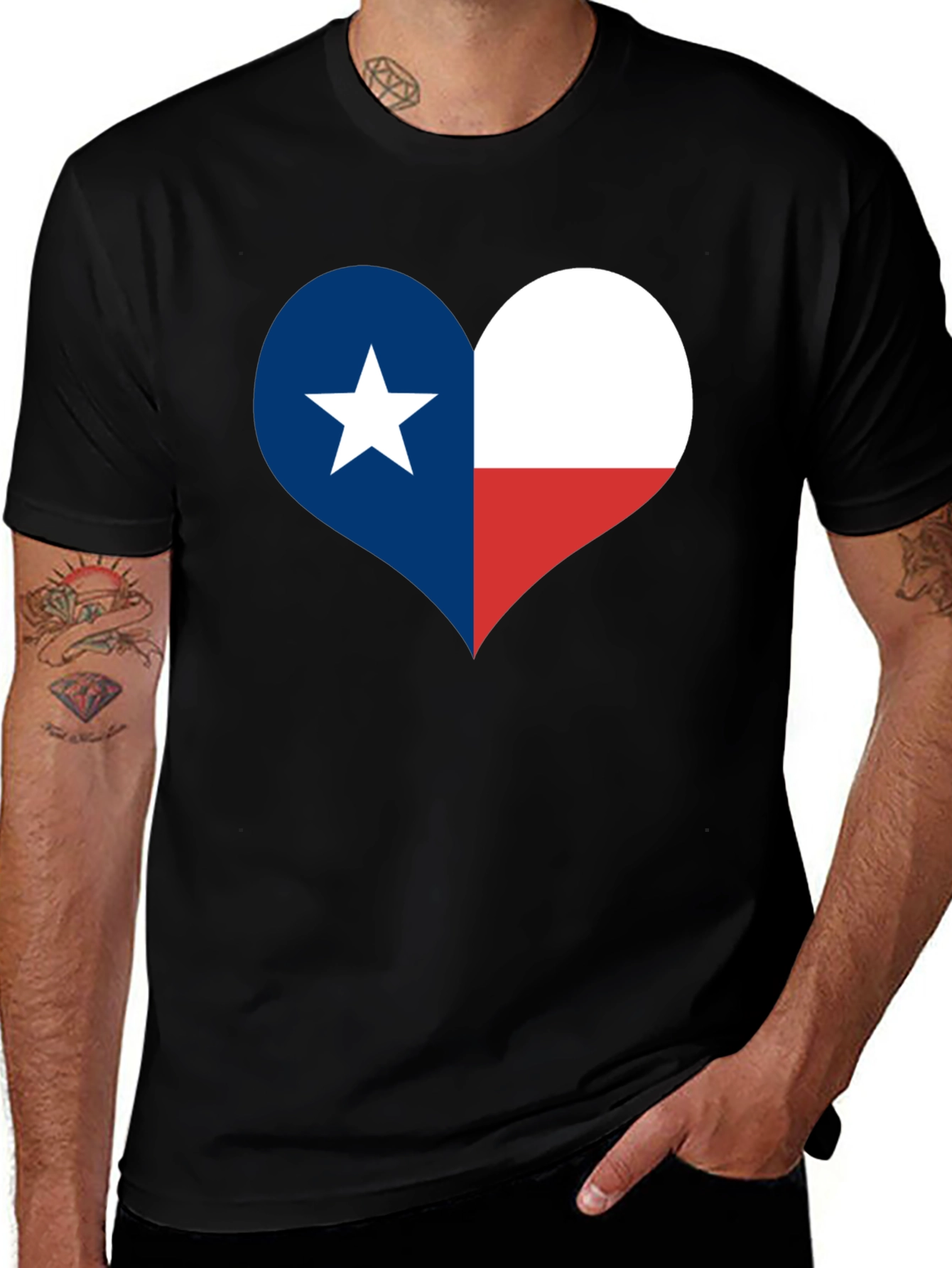 Texas Flag Heart T-Shirt - Lone Star State Pride