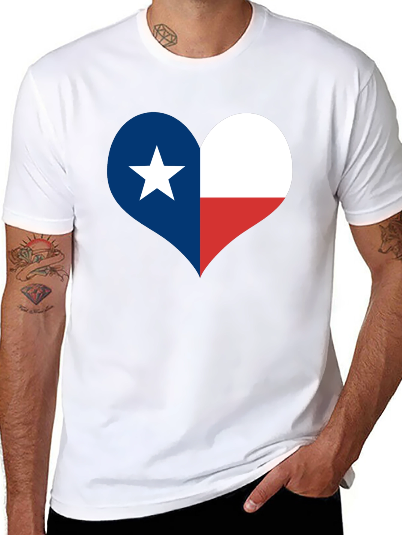 Texas Flag Heart T-Shirt - Lone Star State Pride