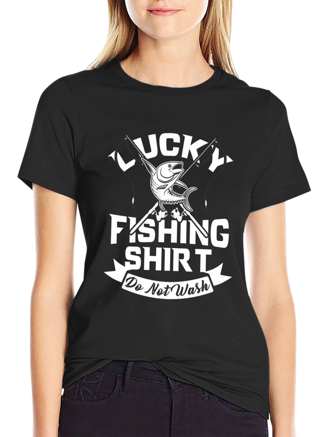 Lucky Fishing Shirt: Do Not Wash Novelty Tee