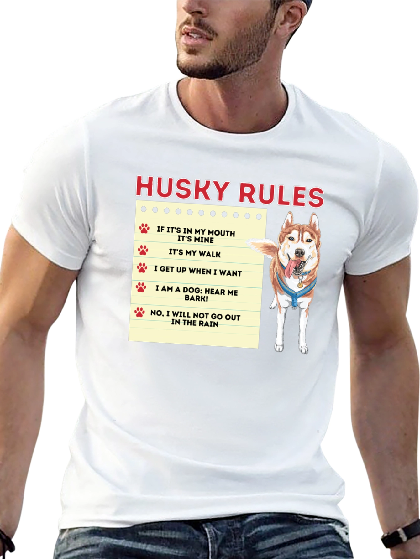 Husky Rules T-Shirt - Dog Lover Tee