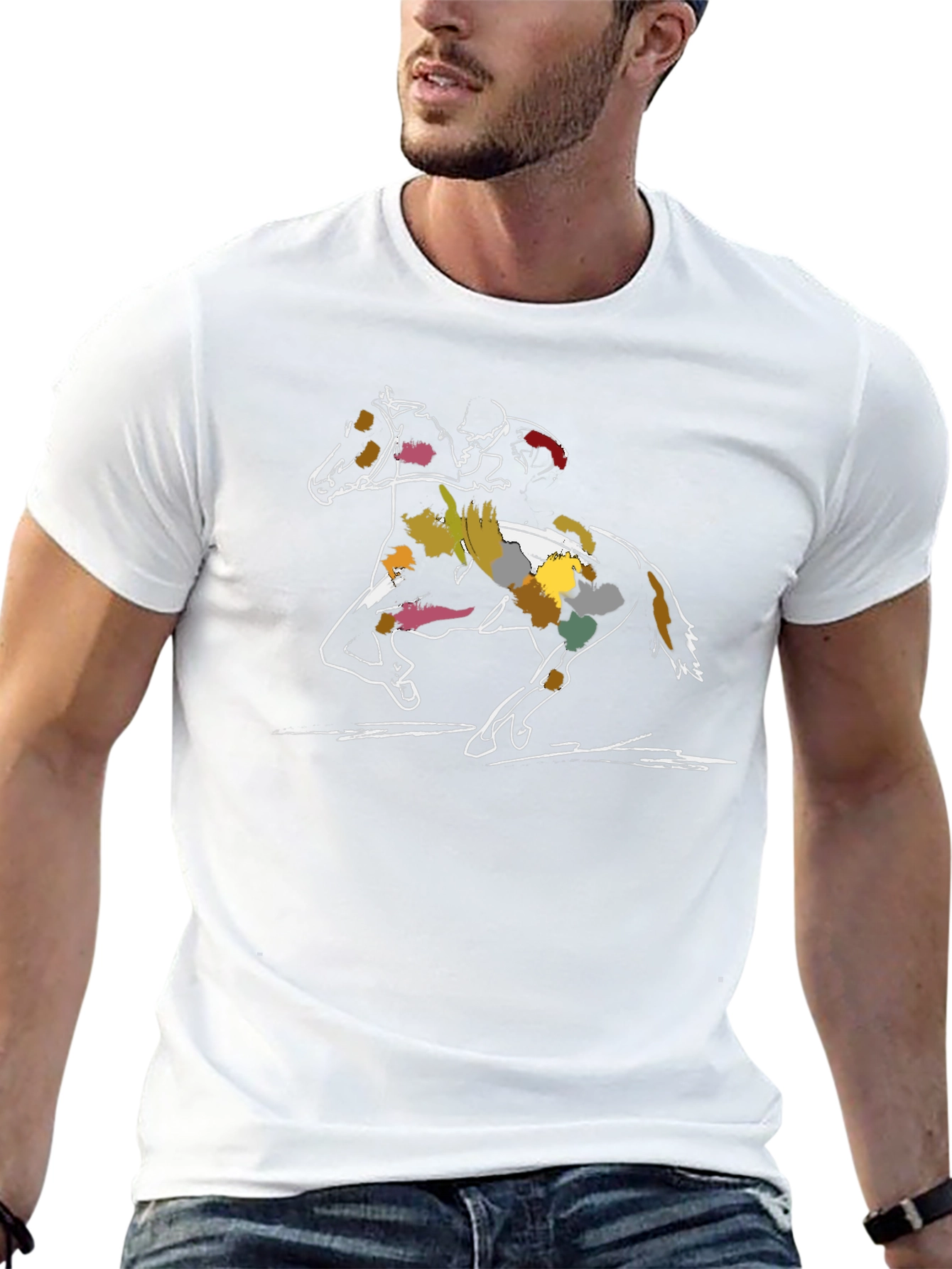 Horse Racing T-Shirt - Artistic Design