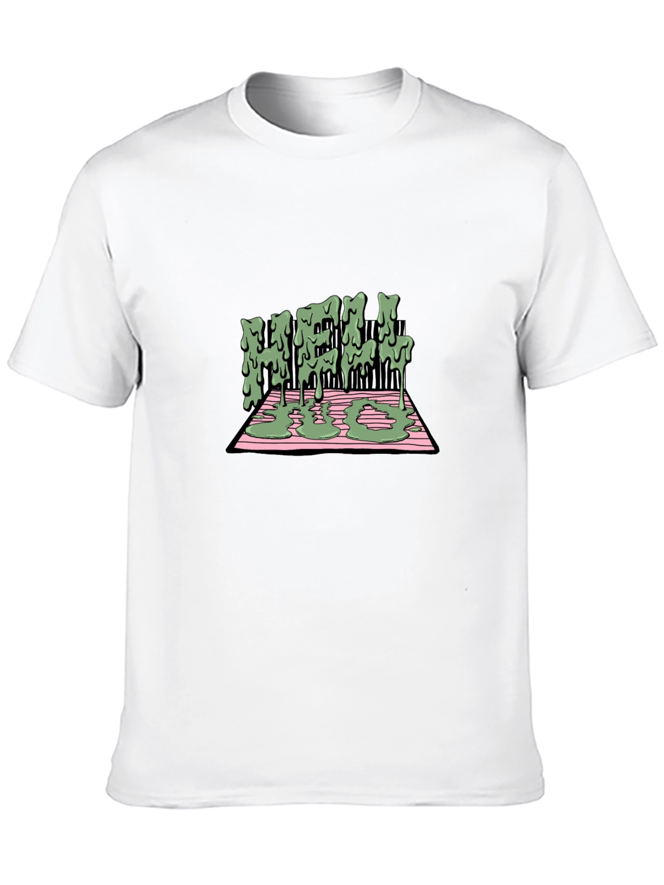 Melting Text Graphic Tee - Cool Streetwear T-Shirt