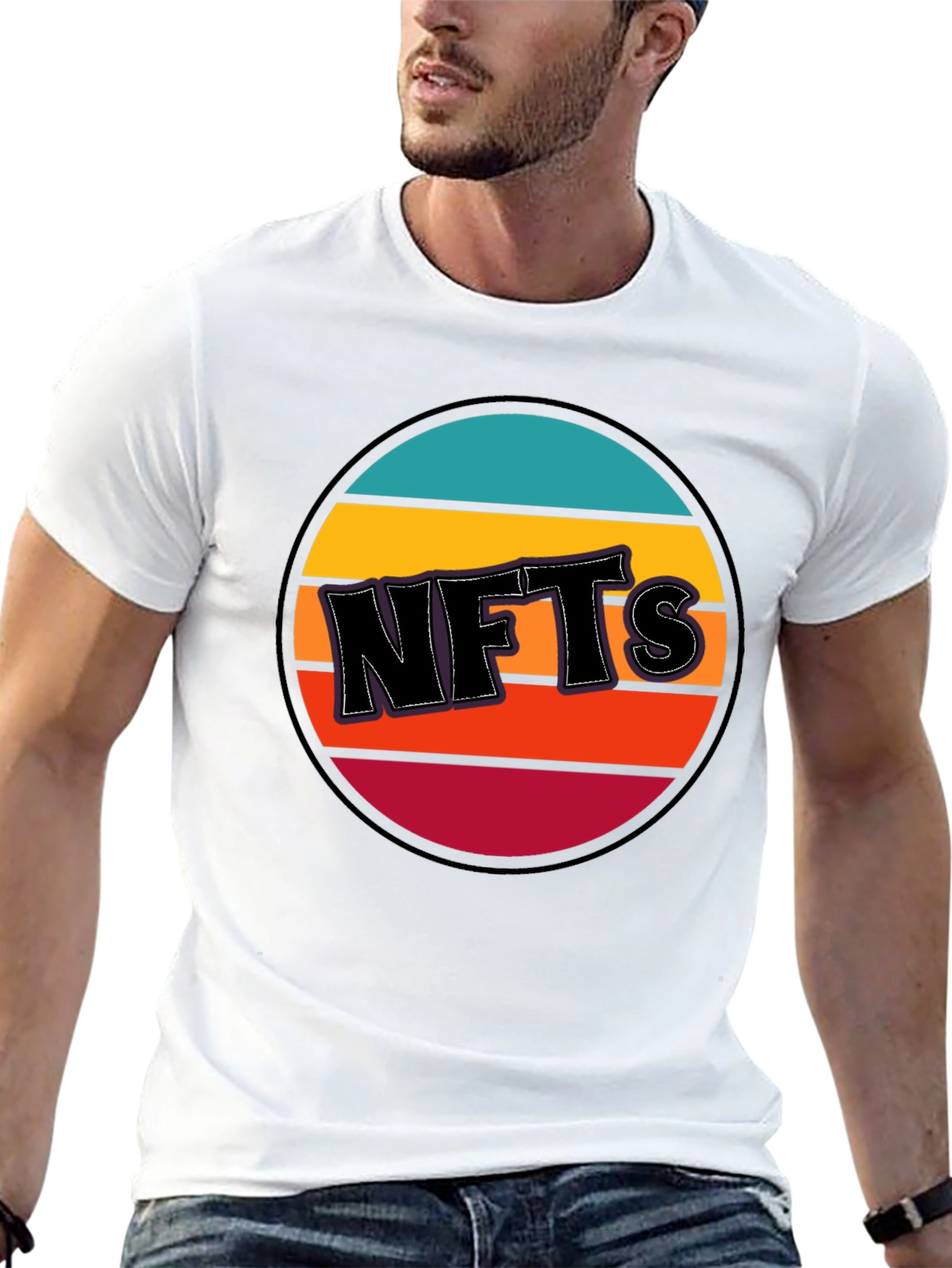 Retro NFTs Graphic Tee - Black Cotton T-Shirt