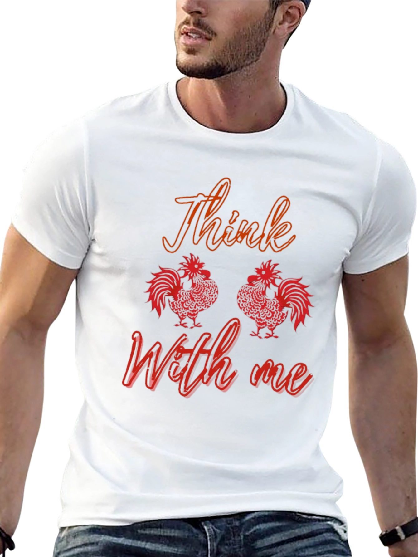 Think With Me Rooster T-Shirt