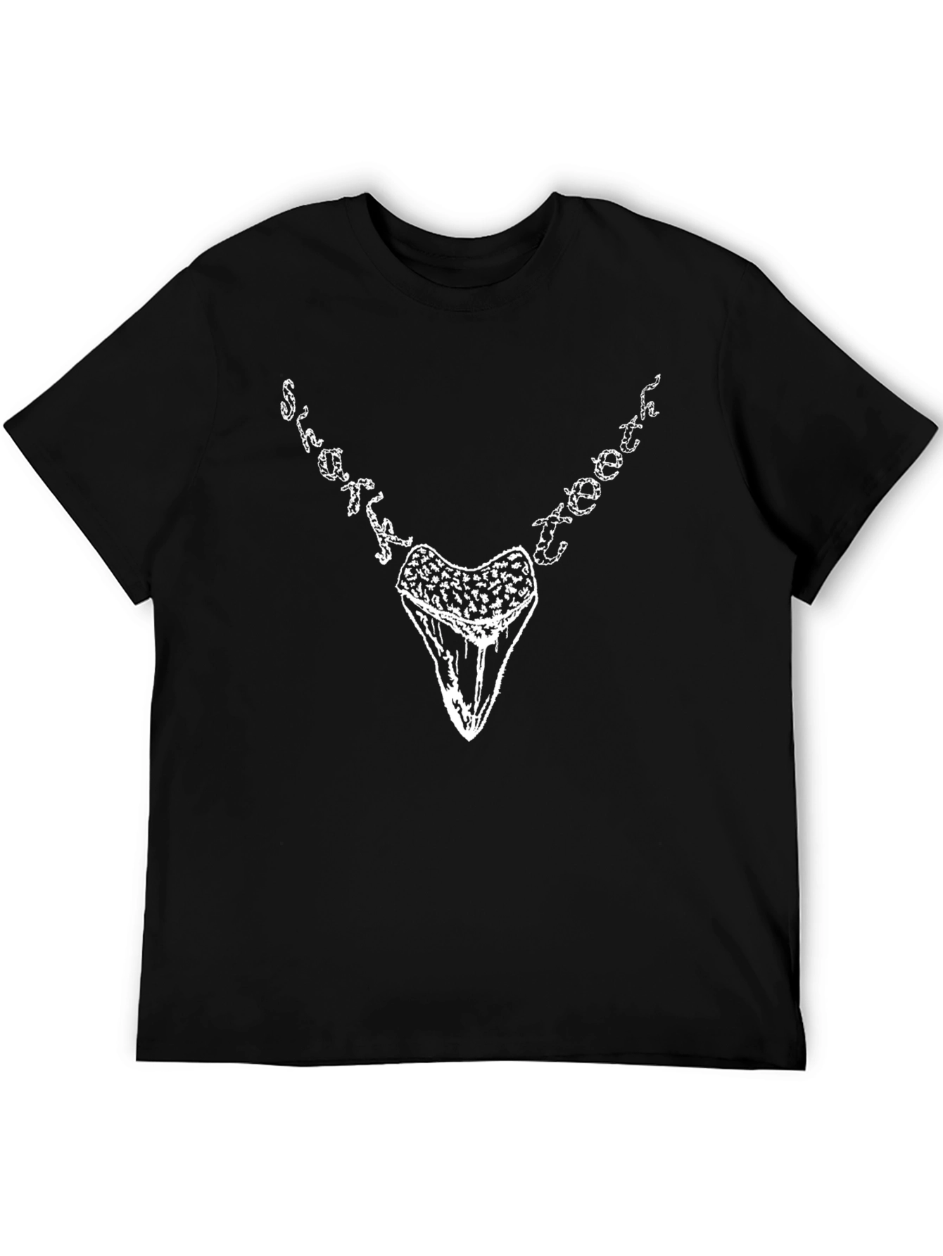Shark Tooth Graphic Tee - Black