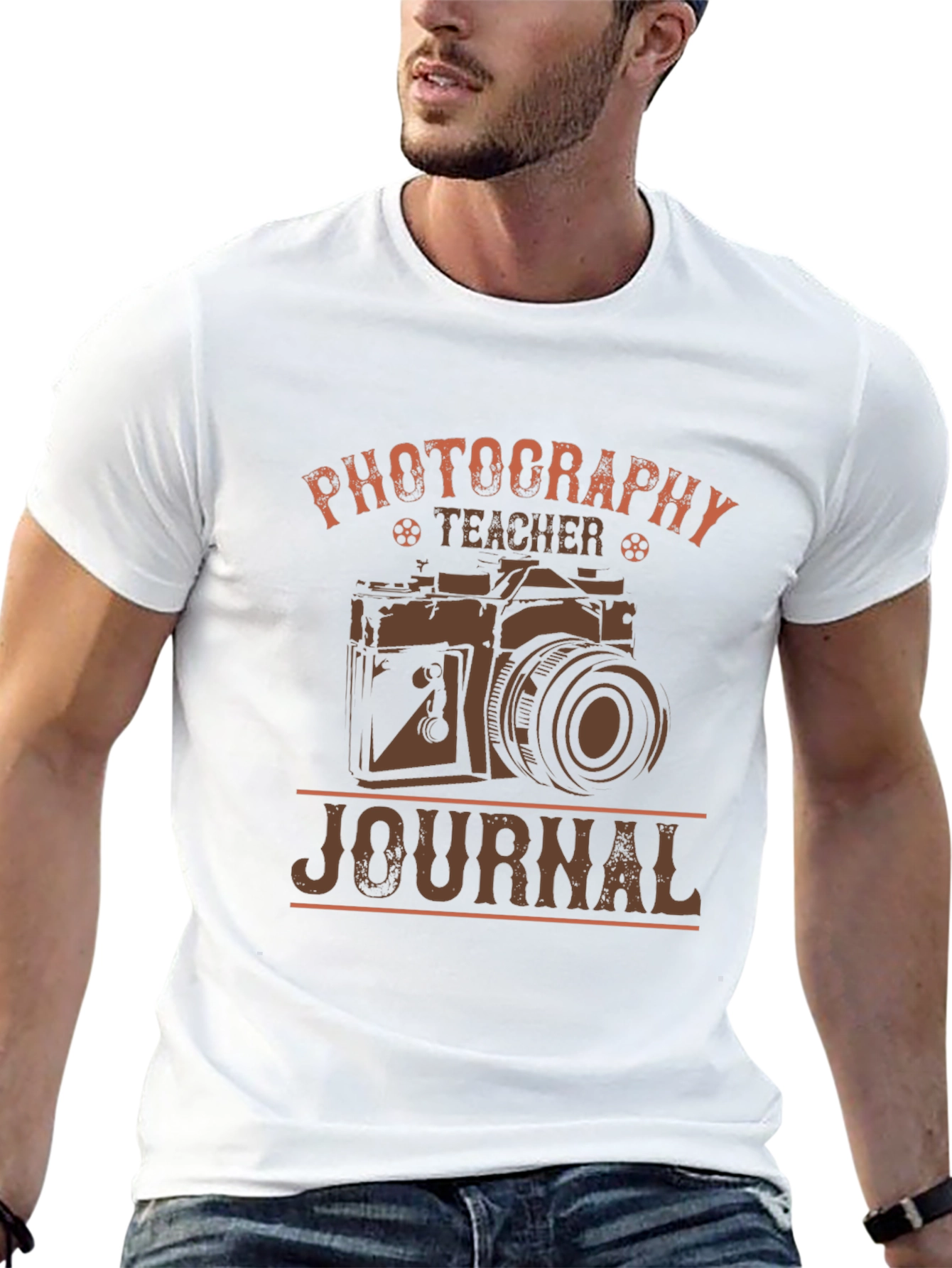 Photography Teacher Journal T-Shirt - Camera Design