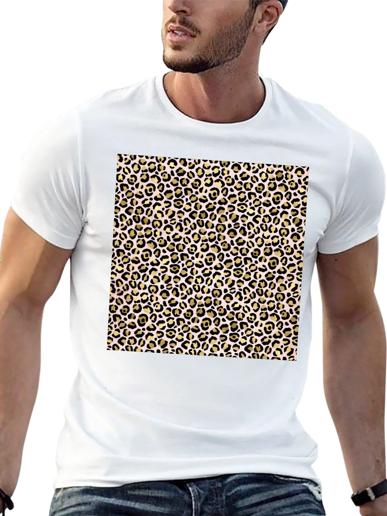 Leopard Print Black T-Shirt