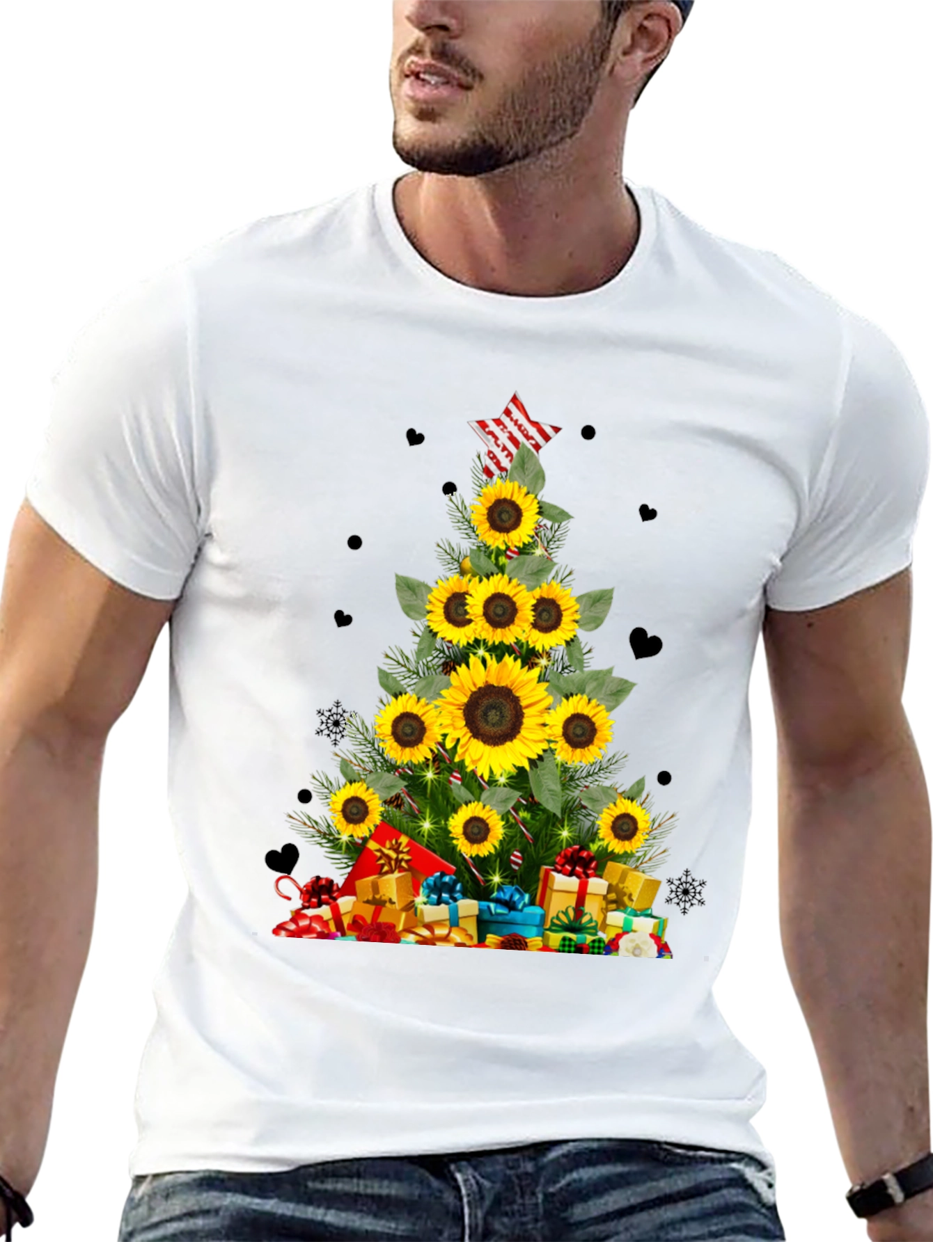 Sunflower Christmas Tree T-Shirt