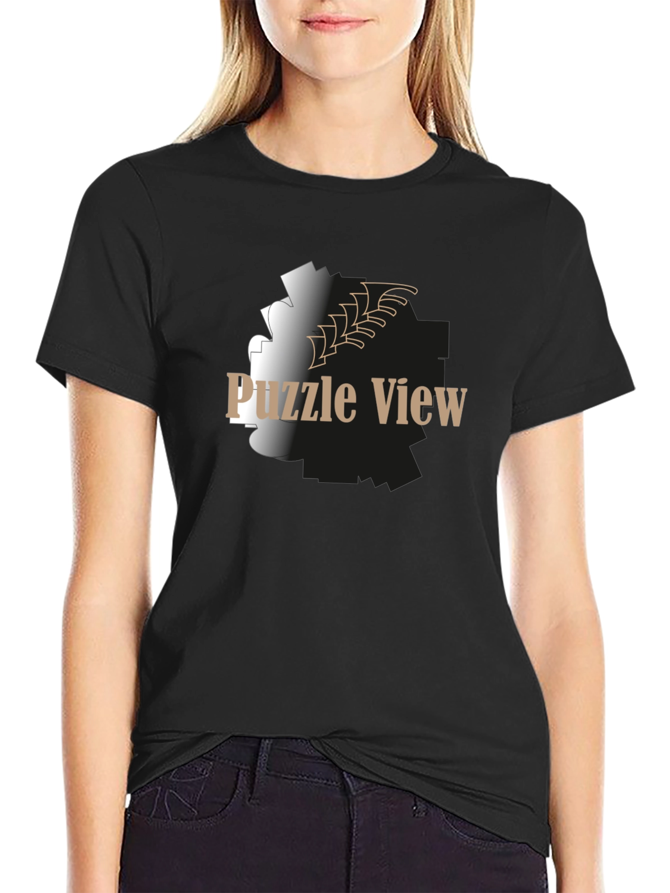 Puzzle View Graphic T-Shirt