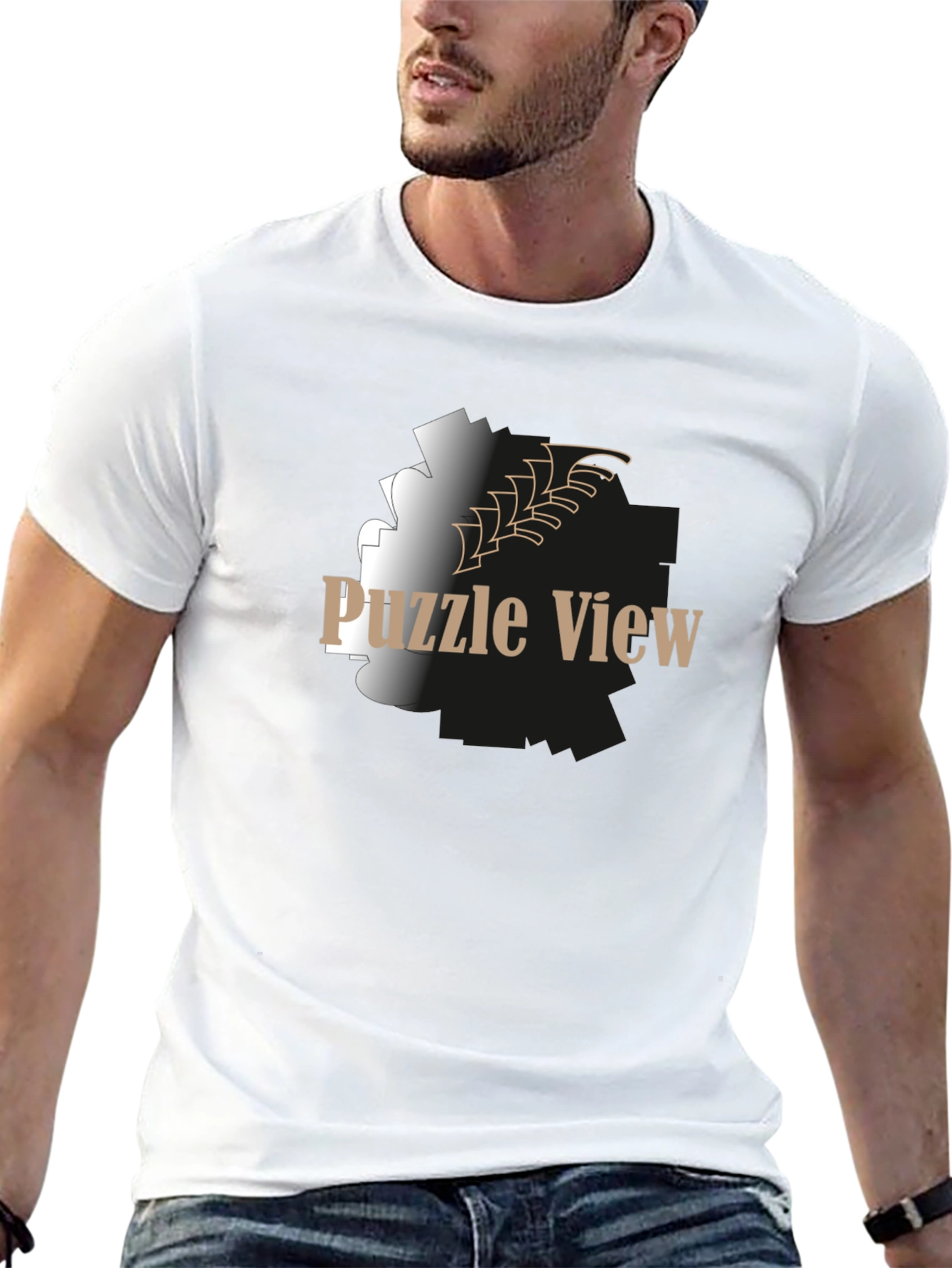 Puzzle View Graphic T-Shirt
