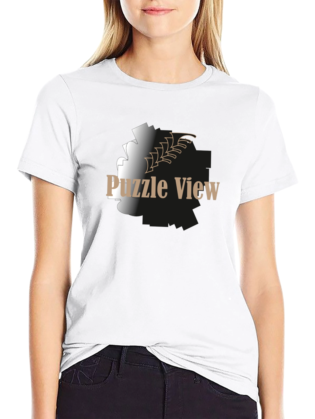 Puzzle View Graphic T-Shirt
