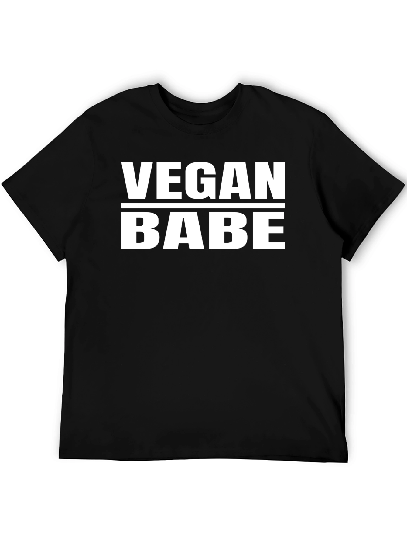 Vegan Babe Graphic Tee - Unisex Black T-Shirt
