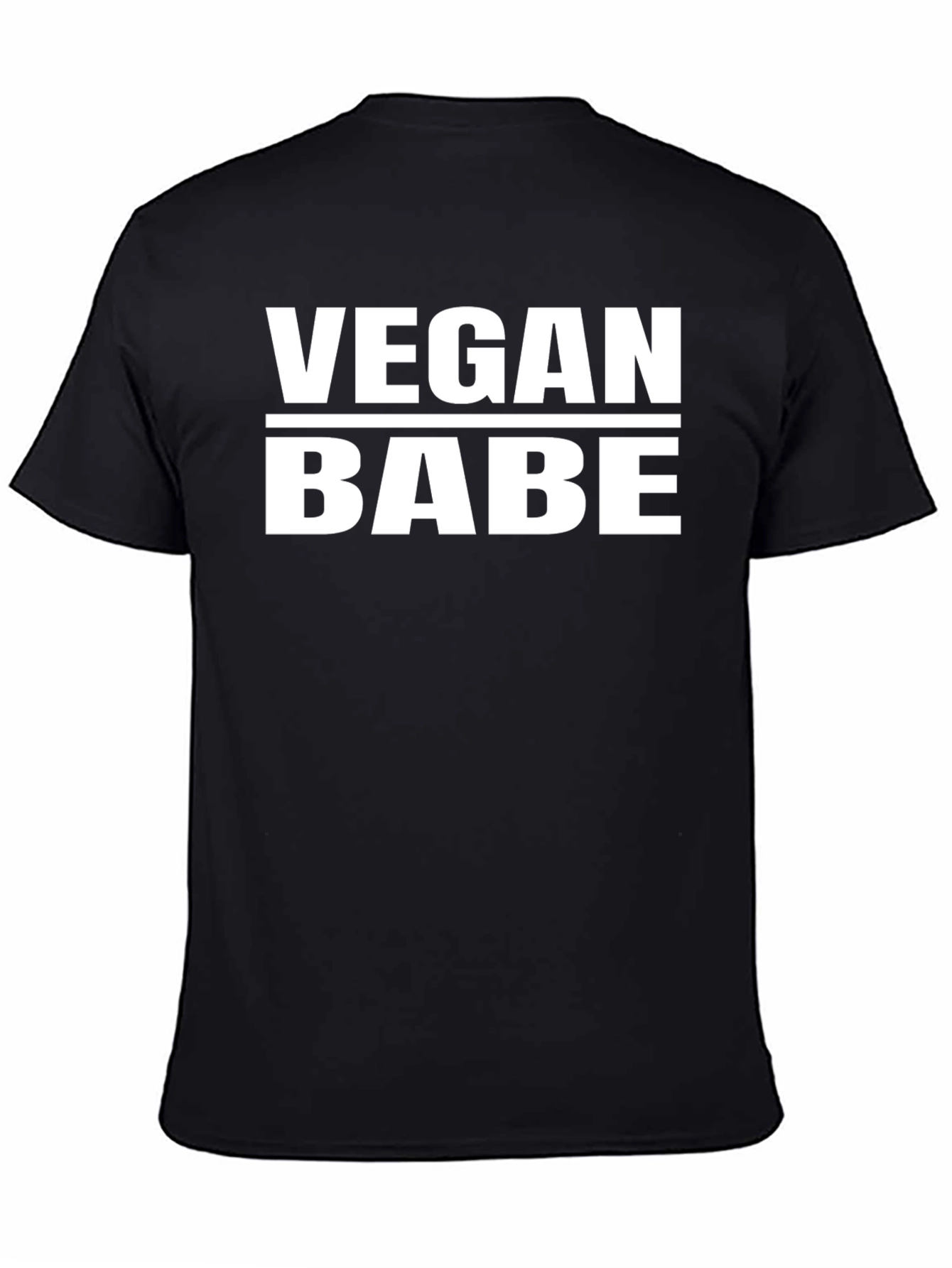 Vegan Babe Graphic Tee - Unisex Black T-Shirt