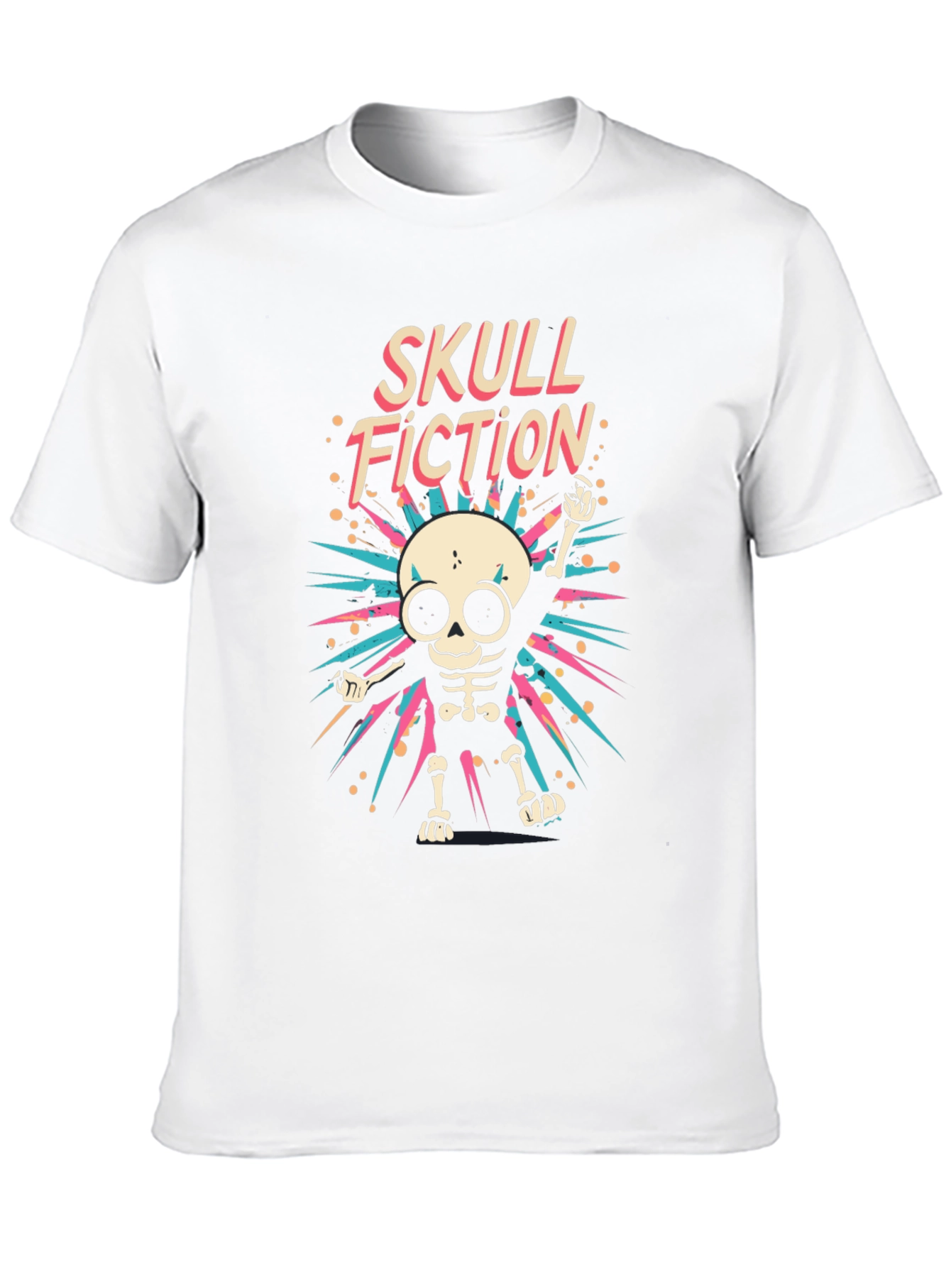 Skull Fiction Graphic Tee - Mens Black T-Shirt