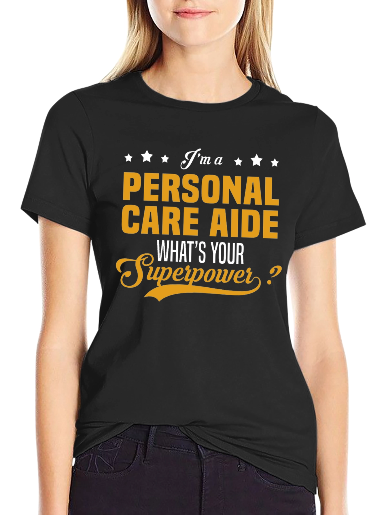 Personal Care Aide Superpower Graphic T-Shirt