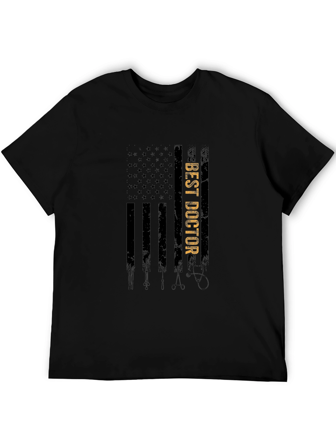 Best Doctor USA Flag Graphic T-Shirt