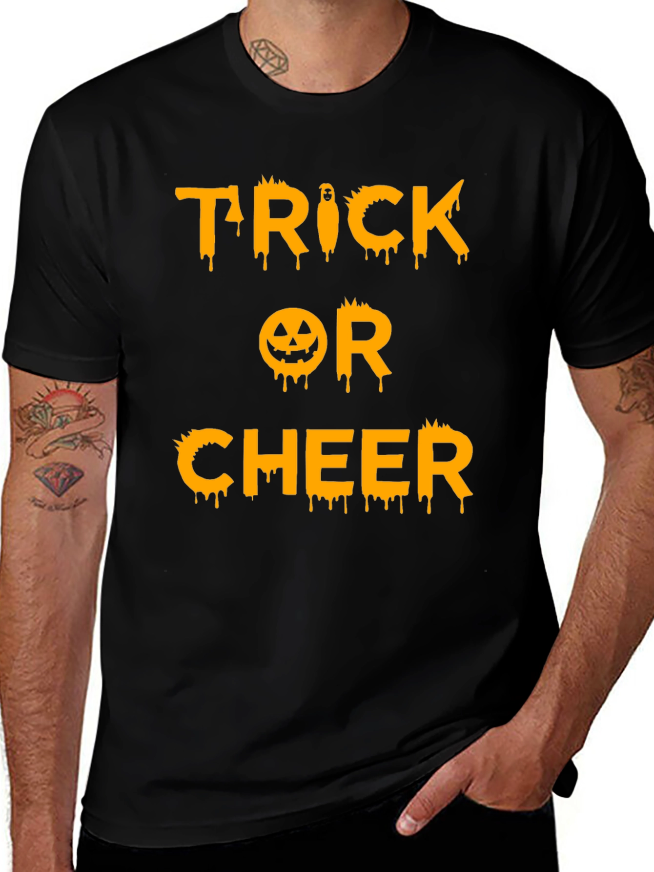 Trick or Cheer Halloween Graphic Tee