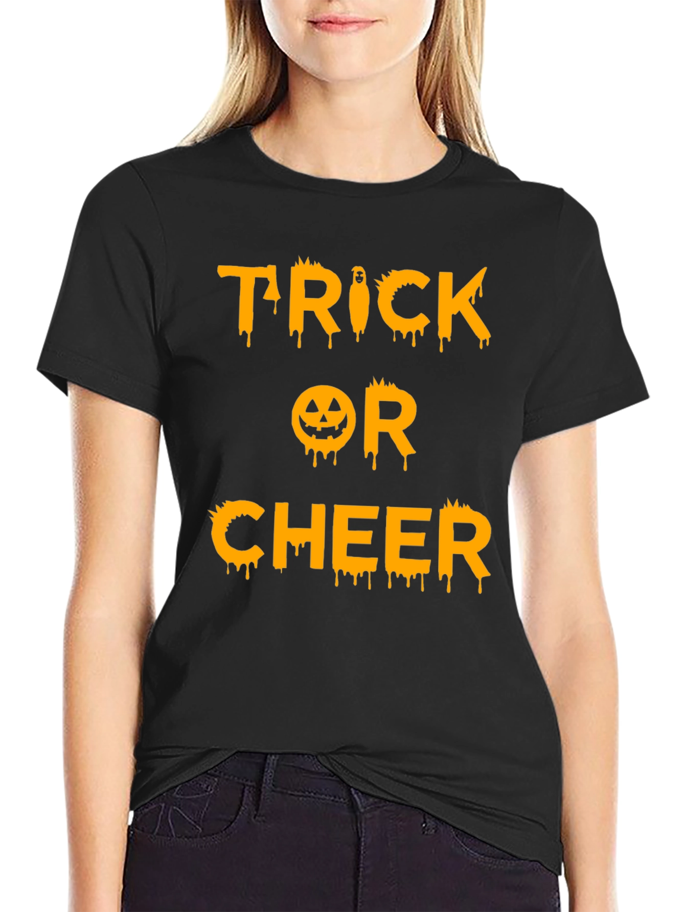 Trick or Cheer Halloween Graphic Tee