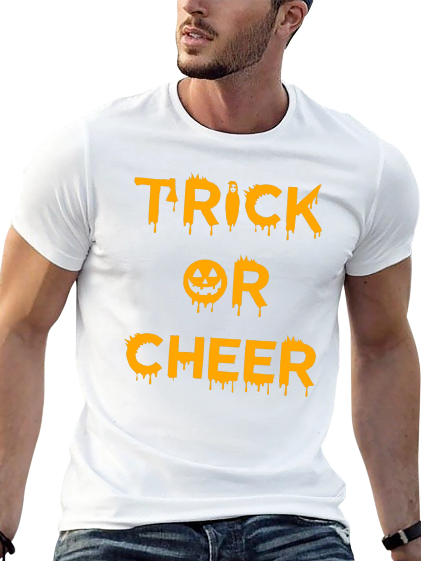 Trick or Cheer Halloween Graphic Tee