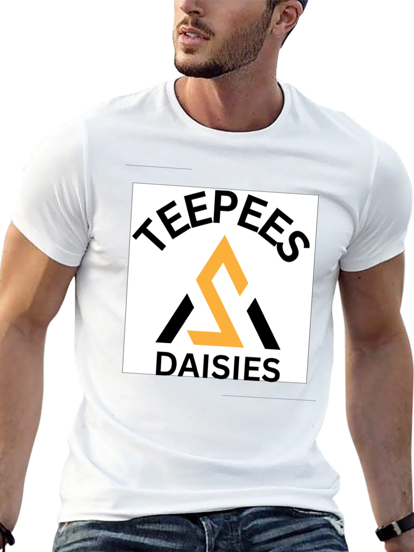 Teepees Daisies Graphic Print Tee