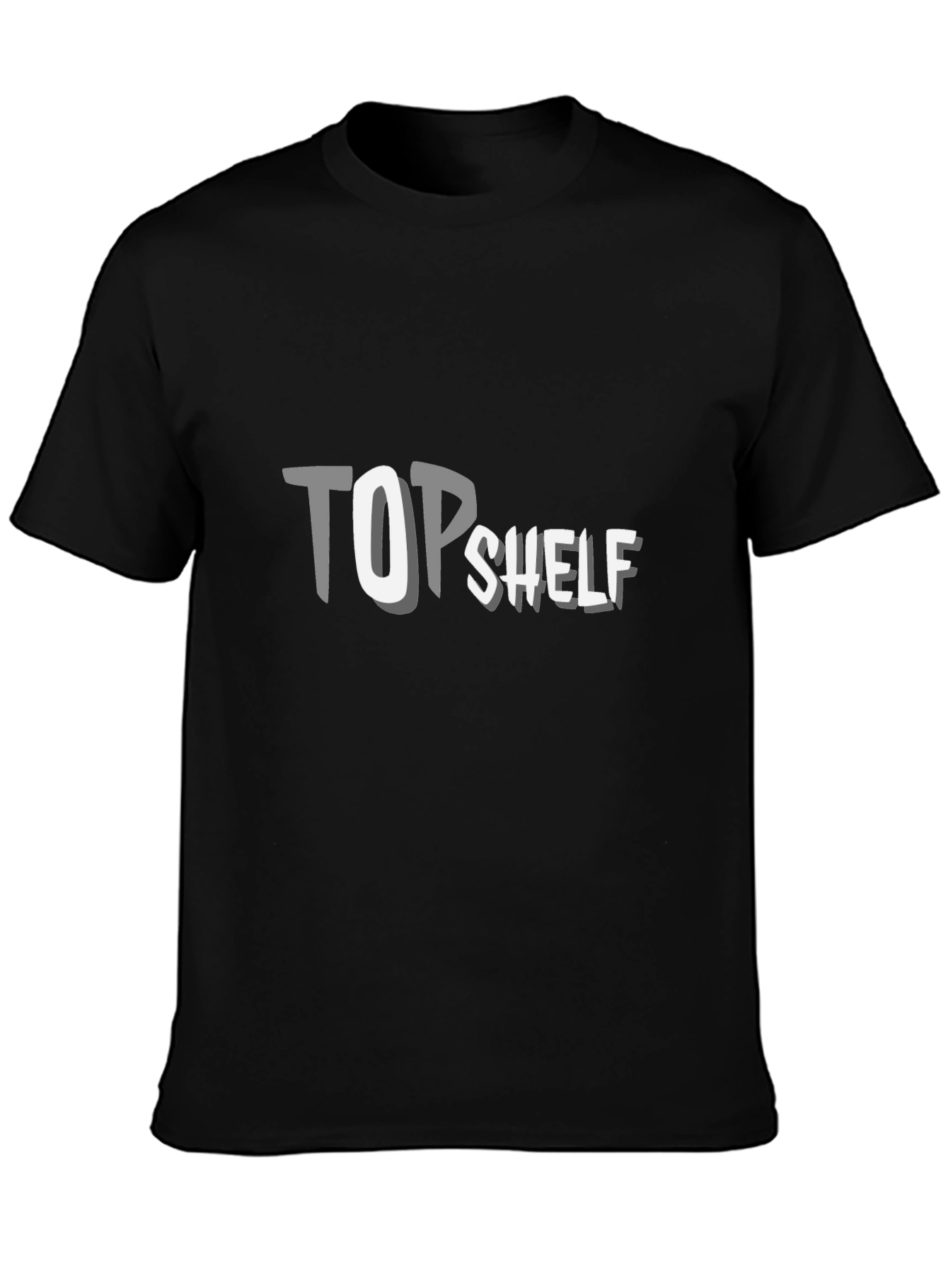Top Shelf Graphic Tee - Stylish Mens Black T-Shirt