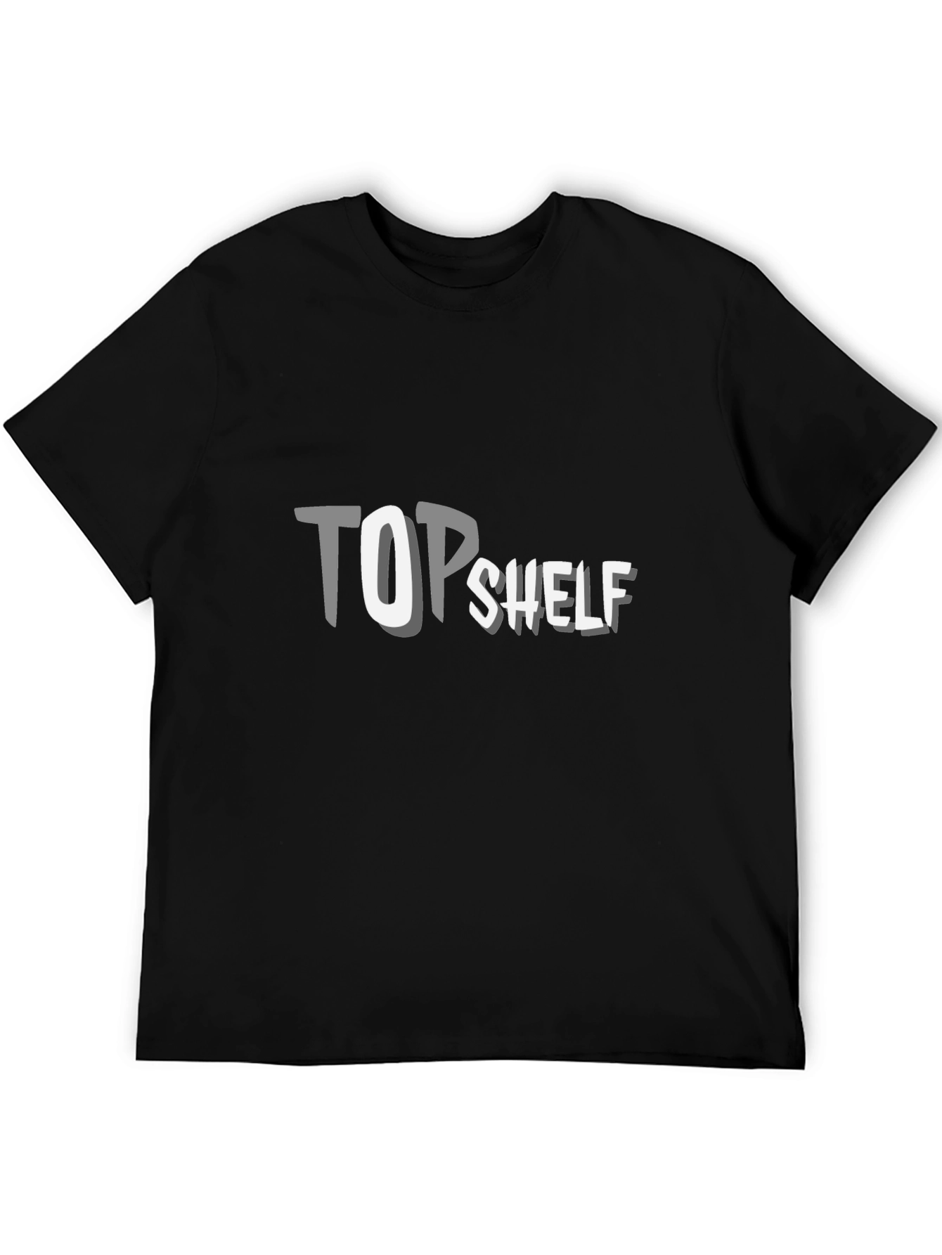 Top Shelf Graphic Tee - Stylish Mens Black T-Shirt