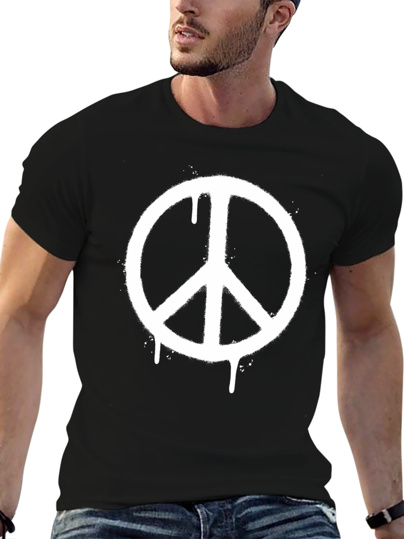 Peace Sign T-Shirt - Distressed Graphic Tee