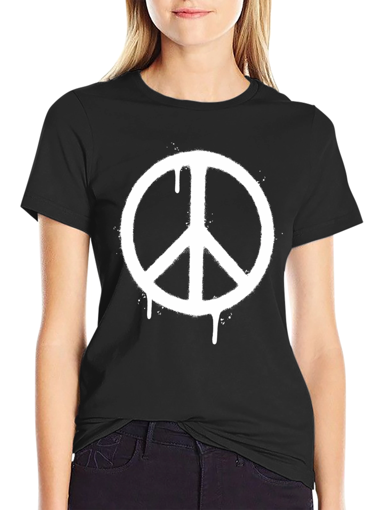 Peace Sign T-Shirt - Distressed Graphic Tee