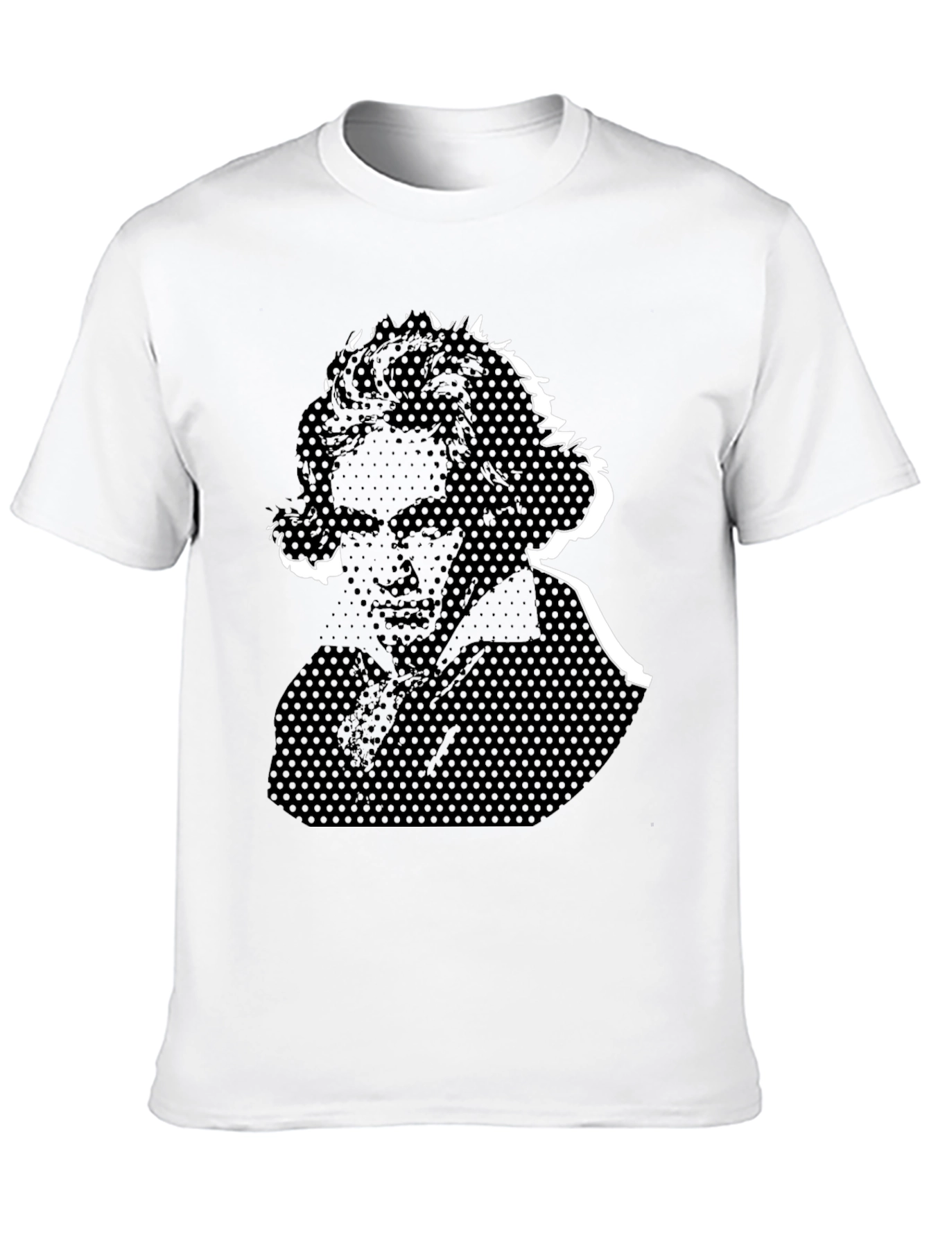 Beethoven Graphic Tee - Black Cotton T-Shirt