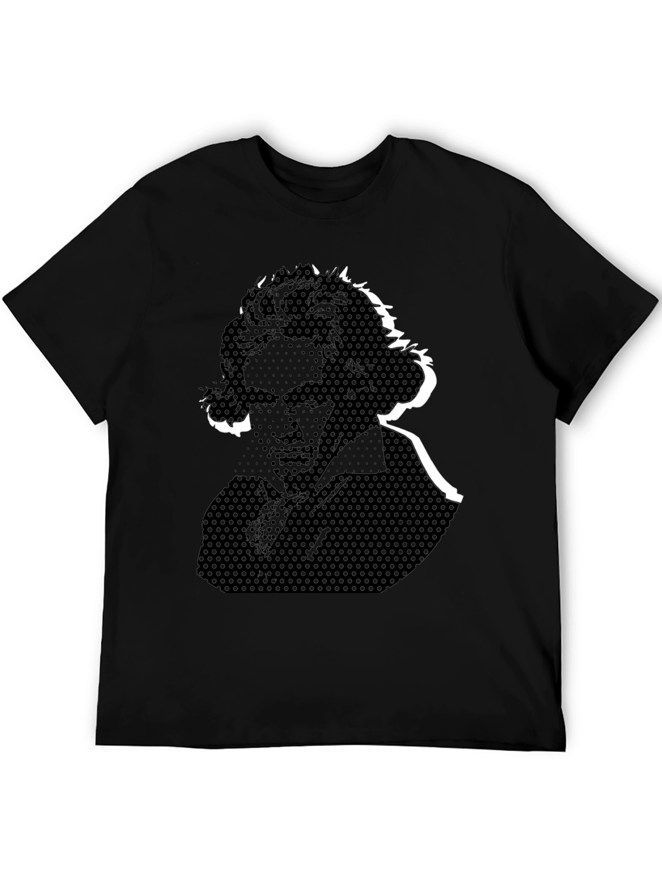 Beethoven Graphic Tee - Black Cotton T-Shirt