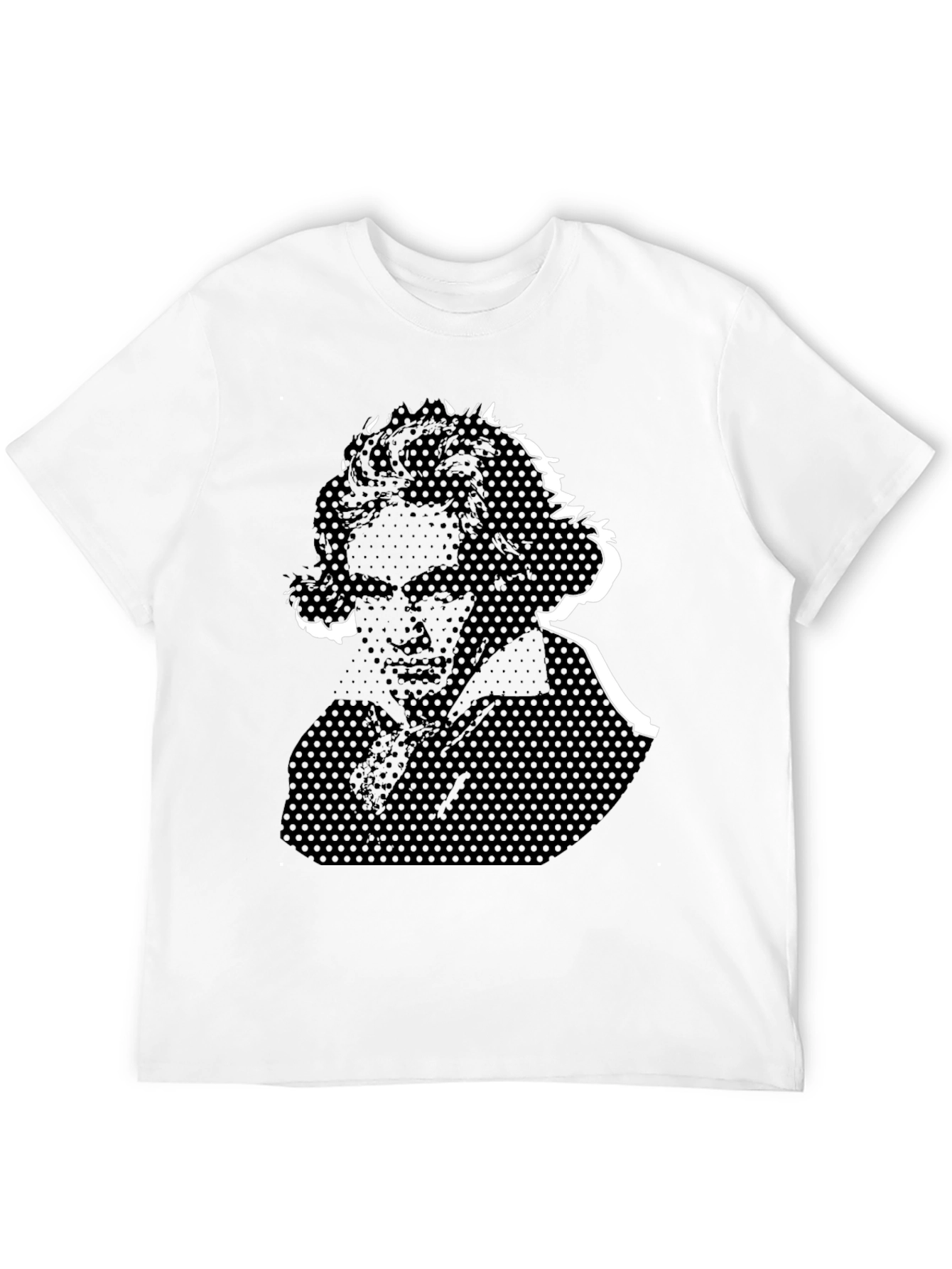 Beethoven Graphic Tee - Black Cotton T-Shirt