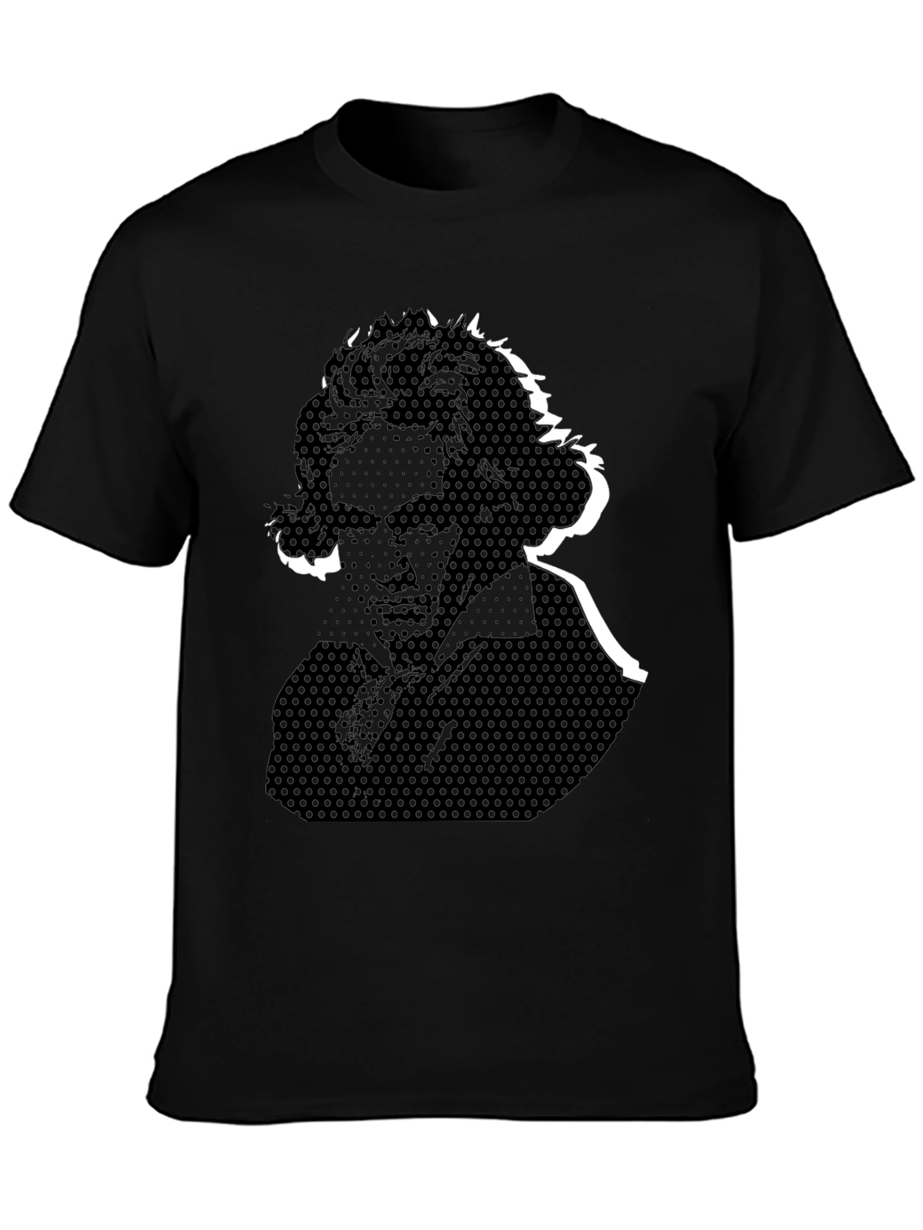 Beethoven Graphic Tee - Black Cotton T-Shirt