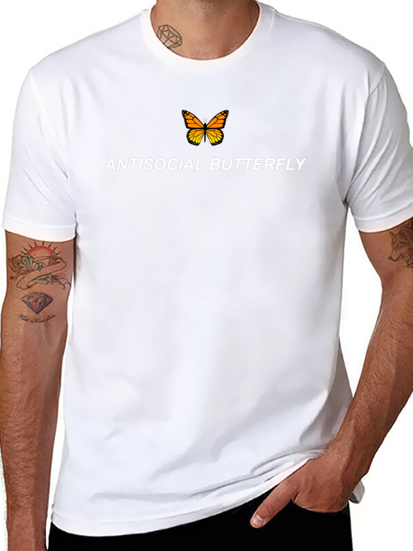 Antisocial Butterfly Graphic Tee - Trendy & Unique Design
