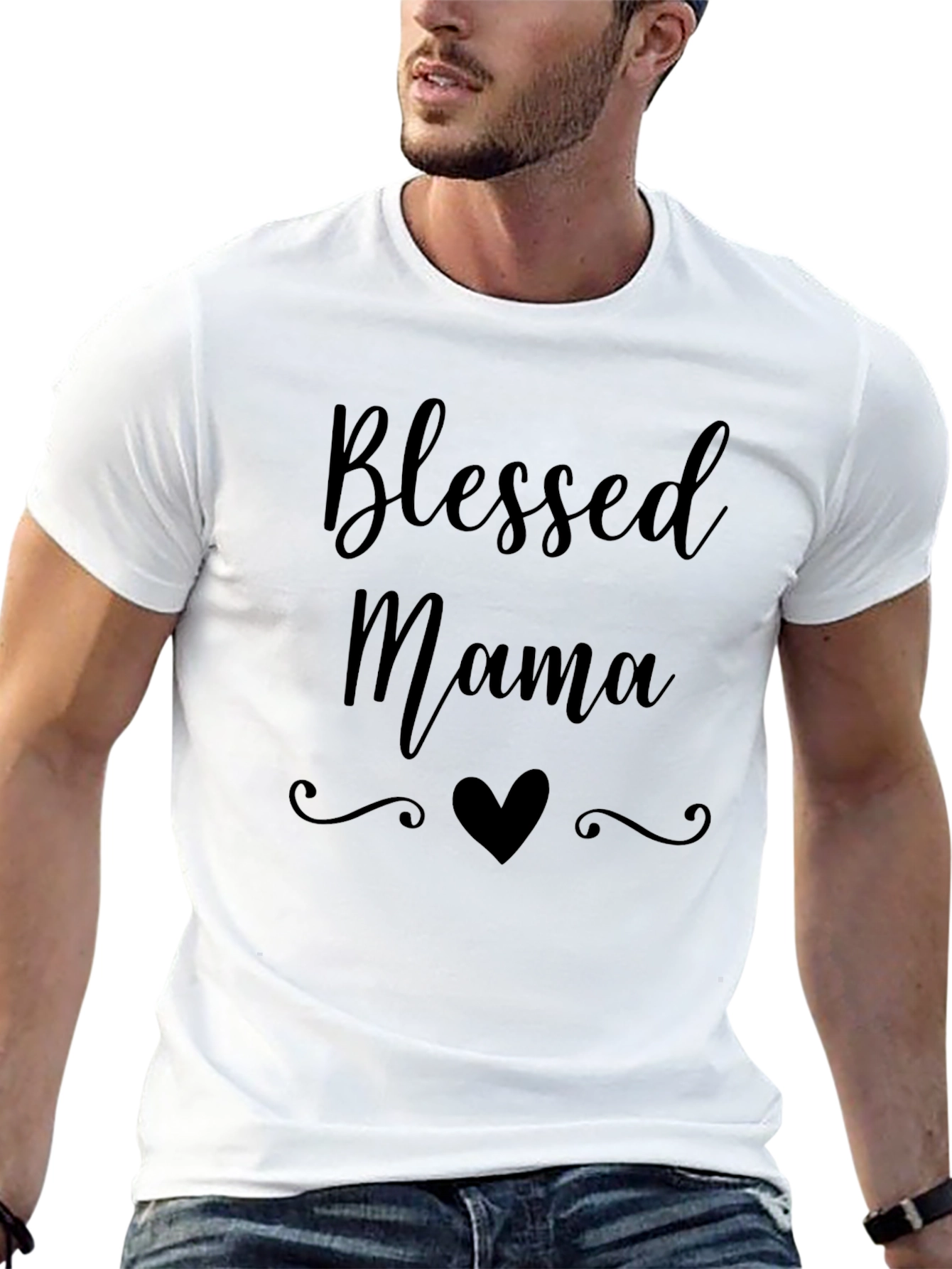 Blessed Mama Graphic Tee - Black T-Shirt