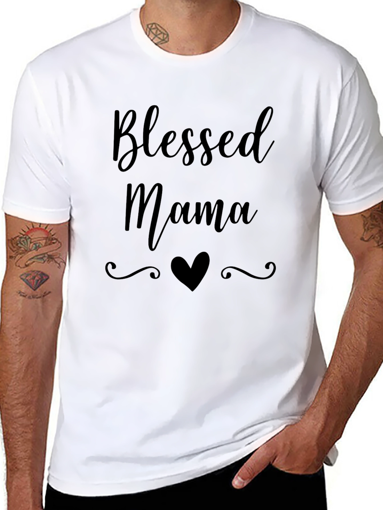 Blessed Mama Graphic Tee - Black T-Shirt