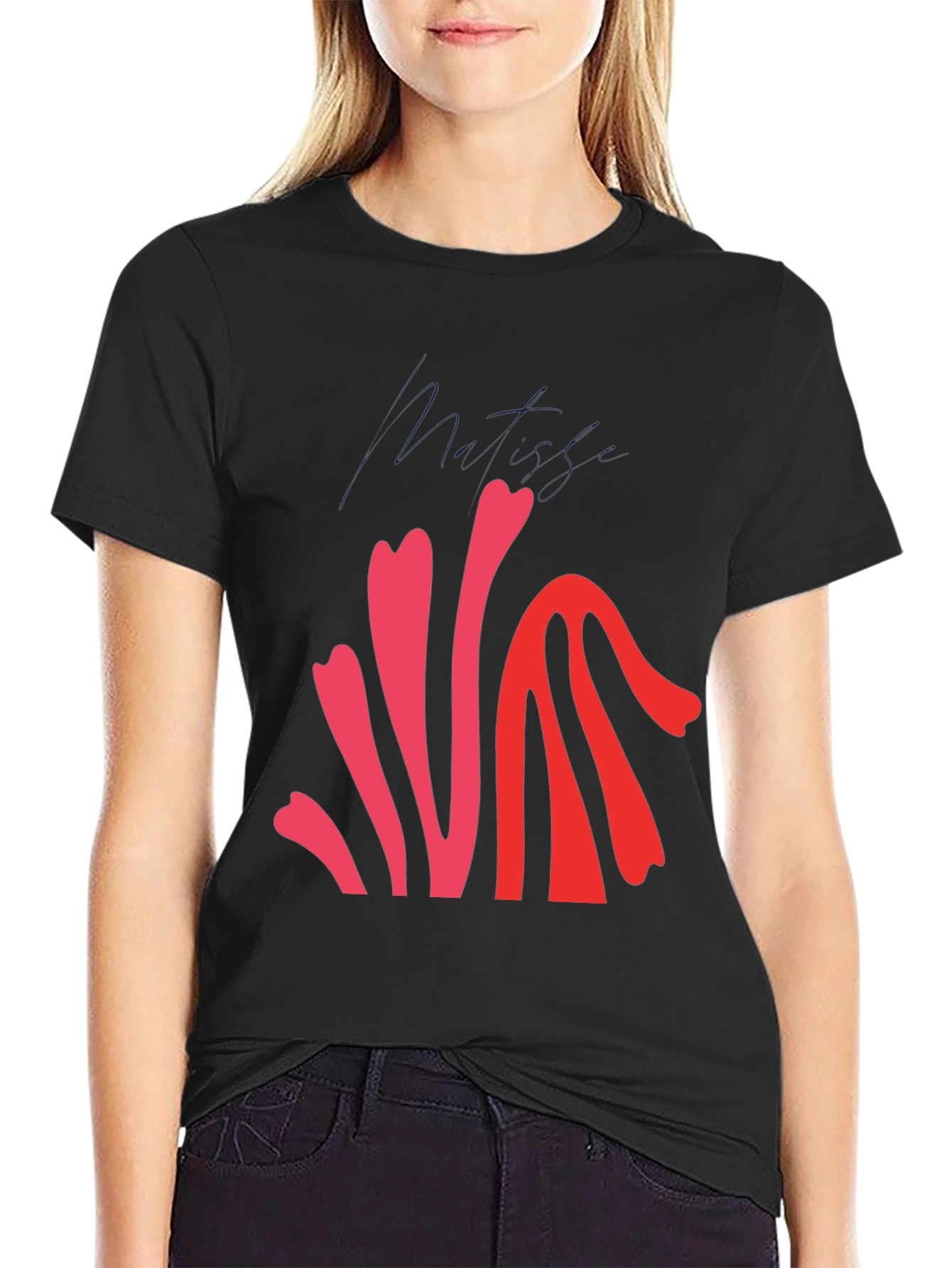 Abstract Graphic Print Crew Neck T-Shirt
